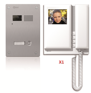 Pakke med 1 knapp, 2 wire, bilde + lyd, komplett