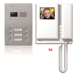 Pakke med 6 knapper, 2 wire, bilde + lyd, komplett