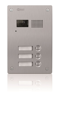 7103/INOX Dørpanel 3 knapper/ 2 Wire