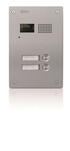 7102/INOX Dørpanel 2 knapper/ 2 Wire